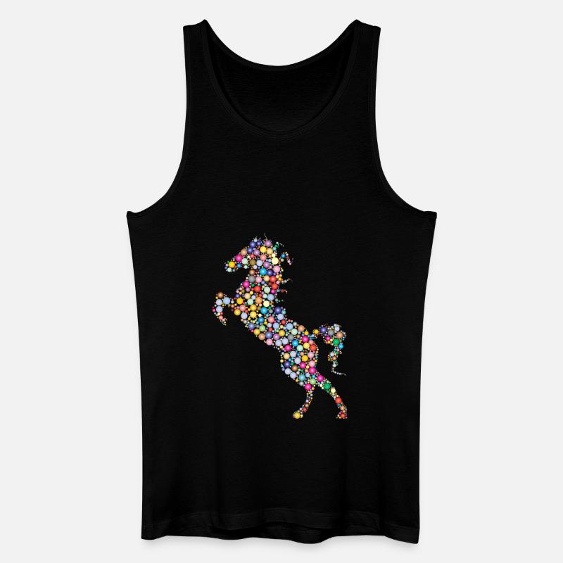 Pferd - Männer Bio Tank Top - Schwarz