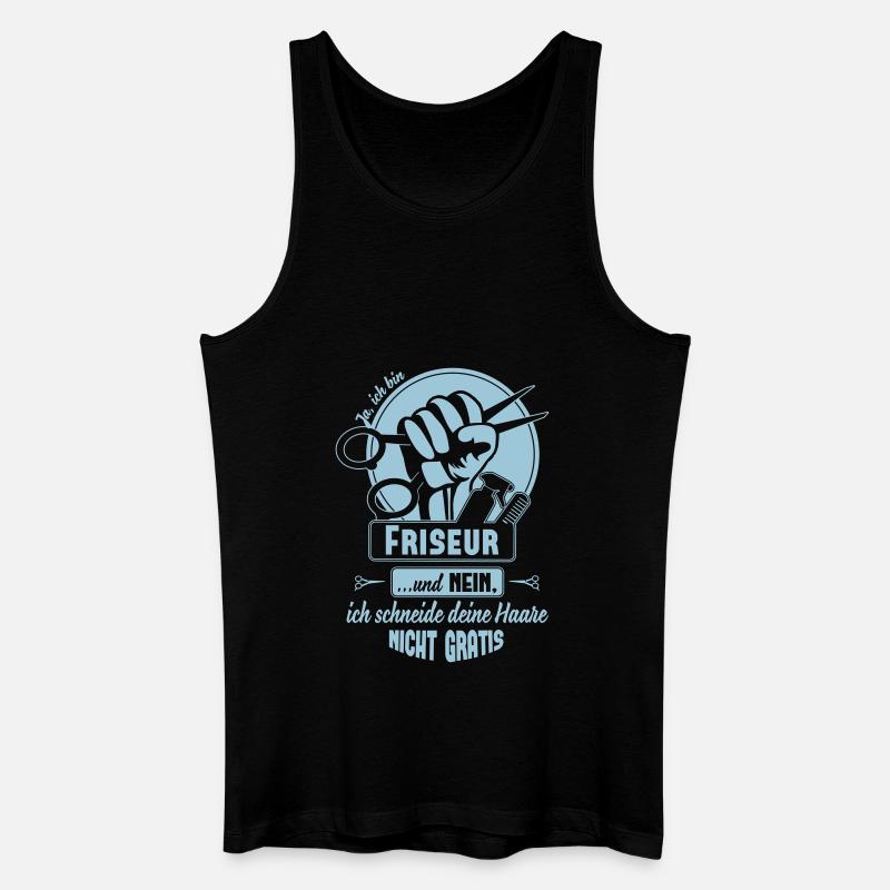 Ja ich bin Friseur - Männer Bio Tank Top - Schwarz