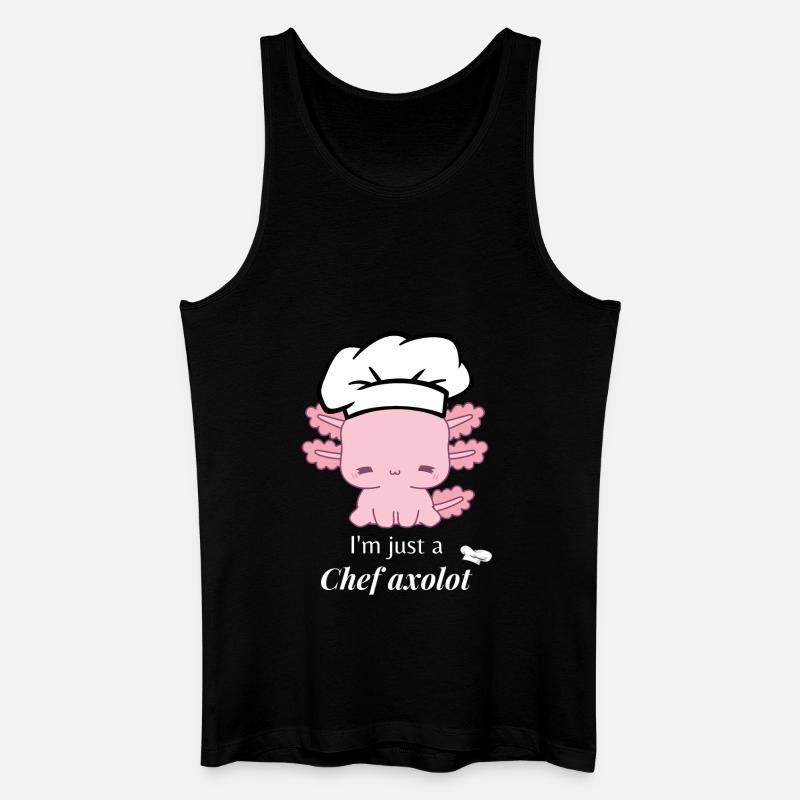 Chefkoch Axolotl - Männer Bio Tank Top - Schwarz