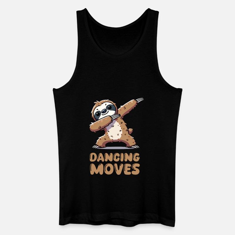faultier dabbing - Männer Bio Tank Top - Schwarz