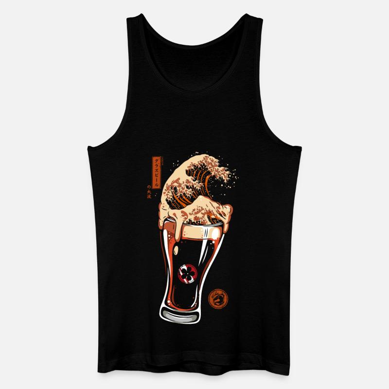 Great Wave Glasbier - Männer Bio Tank Top - Schwarz