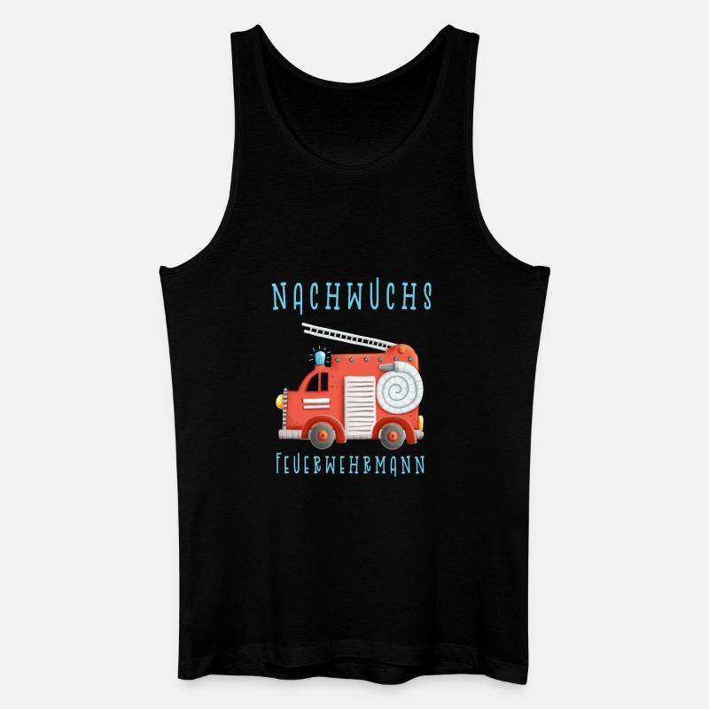 Nachwuchs Feuerwehrmann I Feuerwehrauto - Männer Bio Tank Top - Schwarz