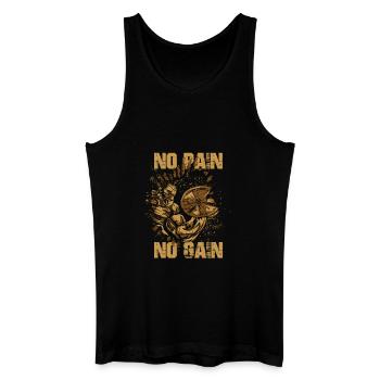 No Pain No Gain - Débardeur bio Homme - noir - Devant
