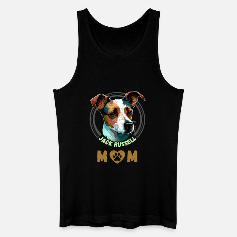 Jack Russell Mom - Männer Bio Tank Top - Schwarz