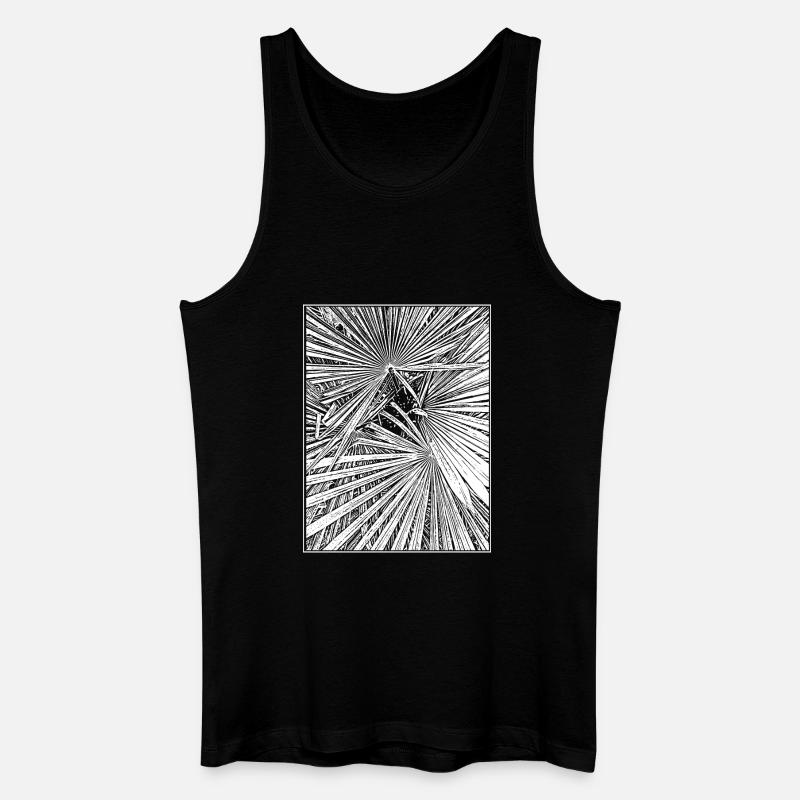 Palmen - Männer Bio Tank Top - Schwarz