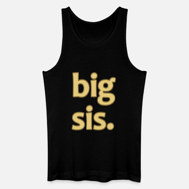 Verspieltes Big Fish Wort-Design - Männer Bio Tank Top - Schwarz