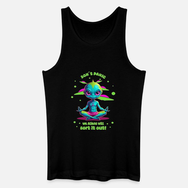 Alien Regelt das ! - Männer Bio Tank Top - Schwarz