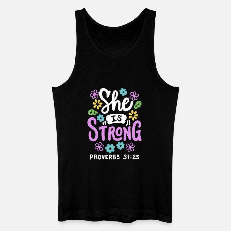 Christlich Glaube Bibelvers - Männer Bio Tank Top - Schwarz