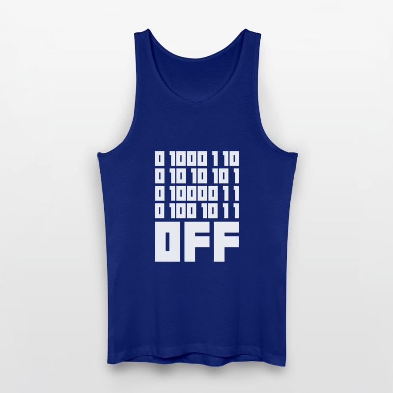 Binary Code F**k OFF – Humour Nerd & Geek Code Débardeur bio Homme