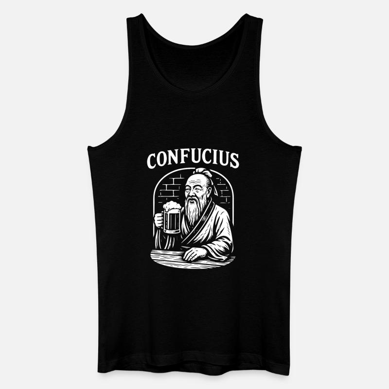 Konfuzius Toast Geschenk - Männer Bio Tank Top - Schwarz