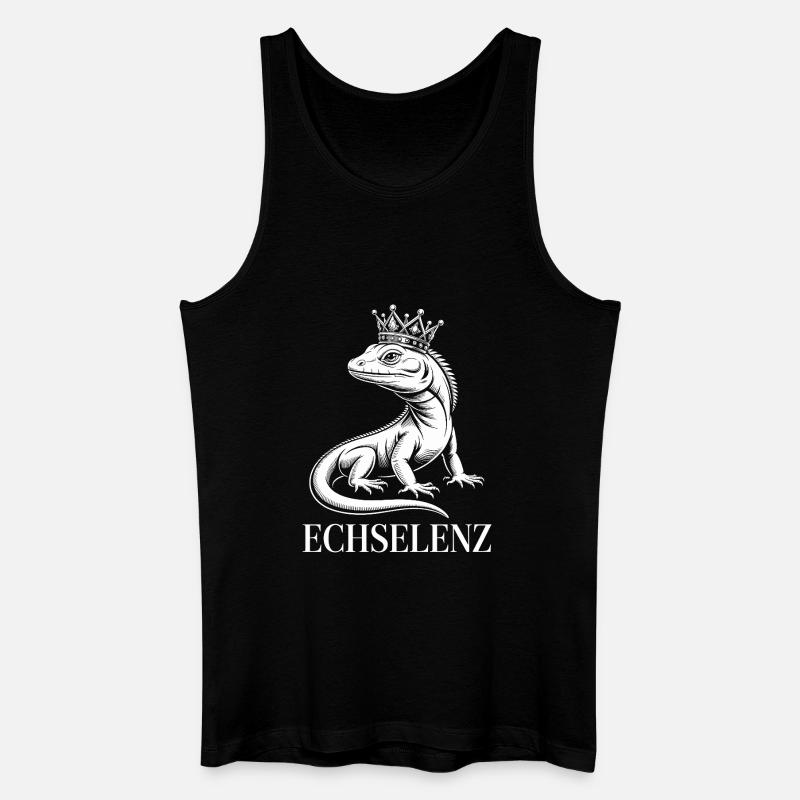 Echselenz Lustige Echse - Männer Bio Tank Top - Schwarz