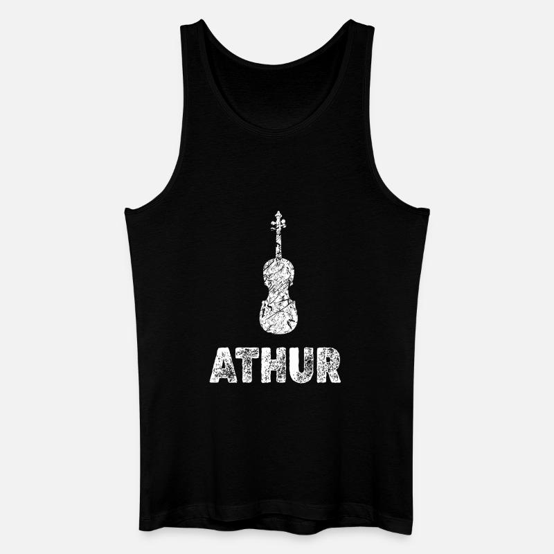 Bratsche Athur - Männer Bio Tank Top - Schwarz
