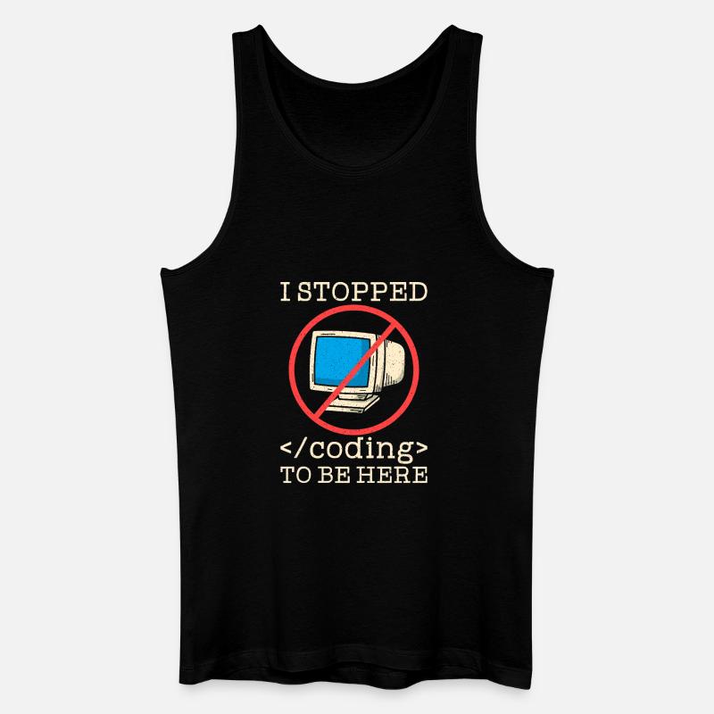Coding witziger Spruch Prgrammierer - Männer Bio Tank Top - Schwarz
