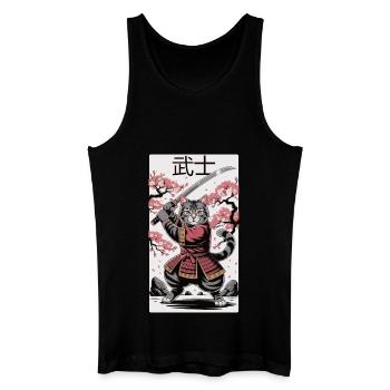 Warrior Cat – Anime Power - Men’s Organic Tank Top - black - Front