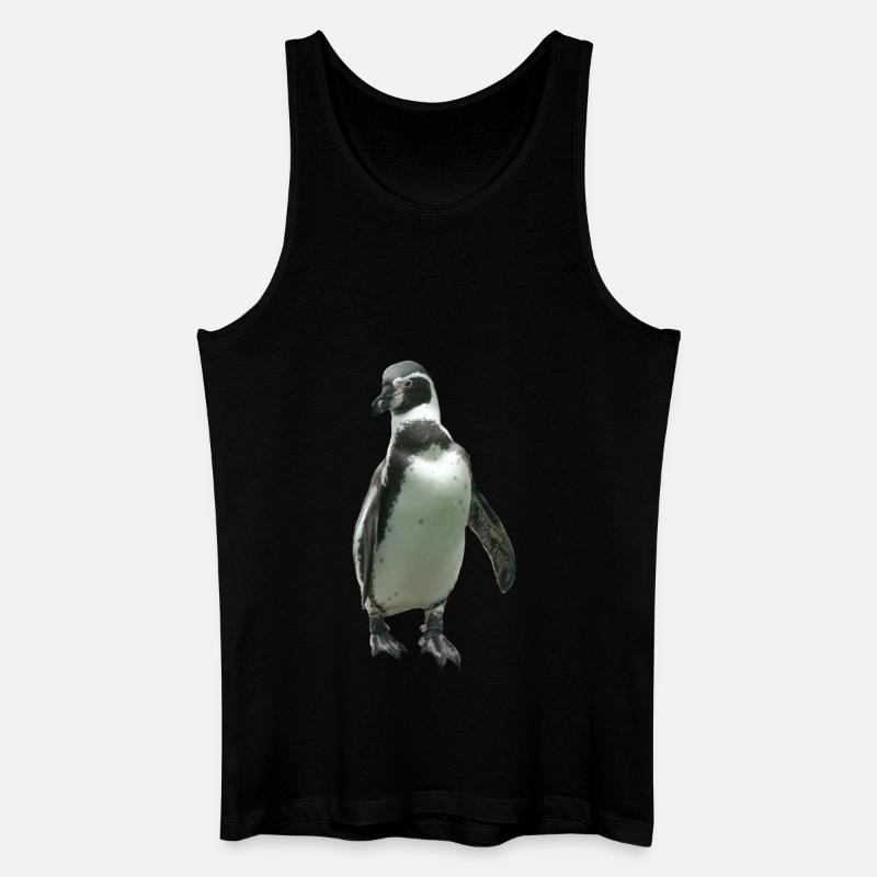 Pinguin - Männer Bio Tank Top - Schwarz