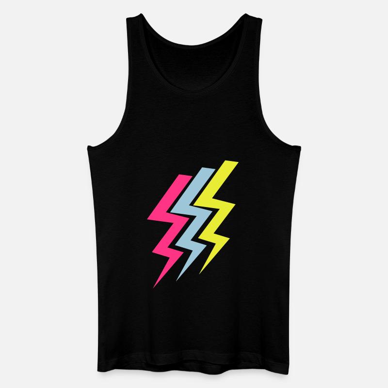 Drei Blitze - Three Thunderbolts - Männer Bio Tank Top - Schwarz