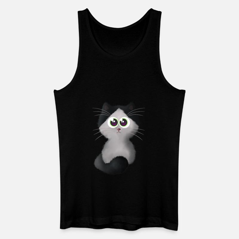 Katze 2 - Männer Bio Tank Top - Schwarz