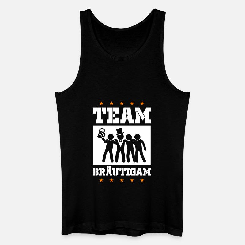 Team Bräutigam Party - Männer Bio Tank Top - Schwarz