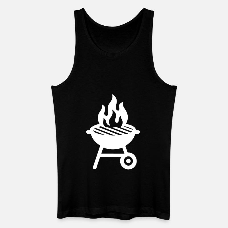 Grill Symbol - Männer Bio Tank Top - Schwarz