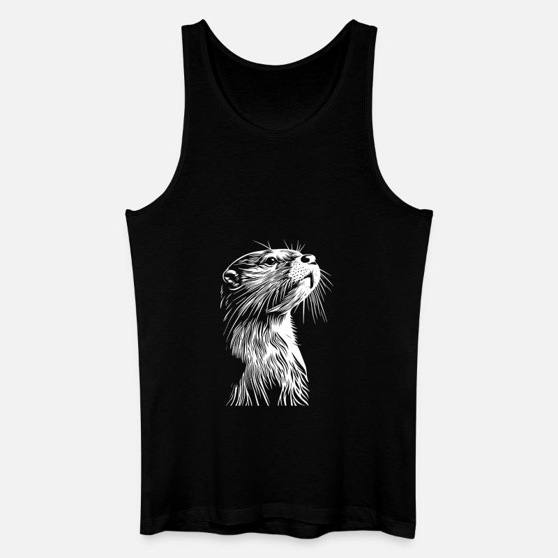 Otter - Männer Bio Tank Top - Schwarz