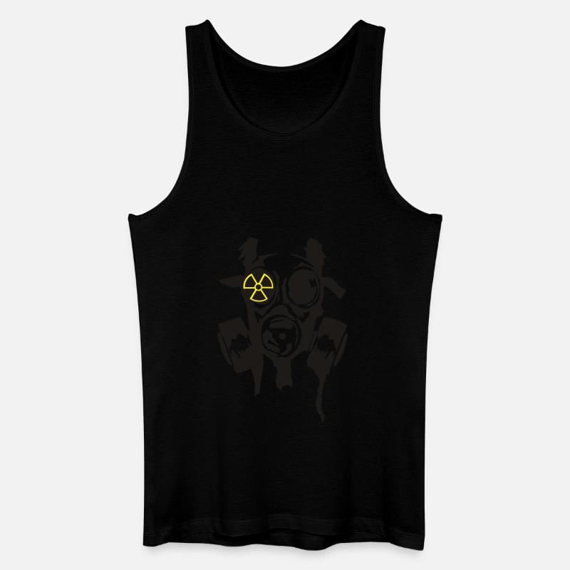 bad_gasmask_radioactiv2 - Männer Bio Tank Top - Schwarz