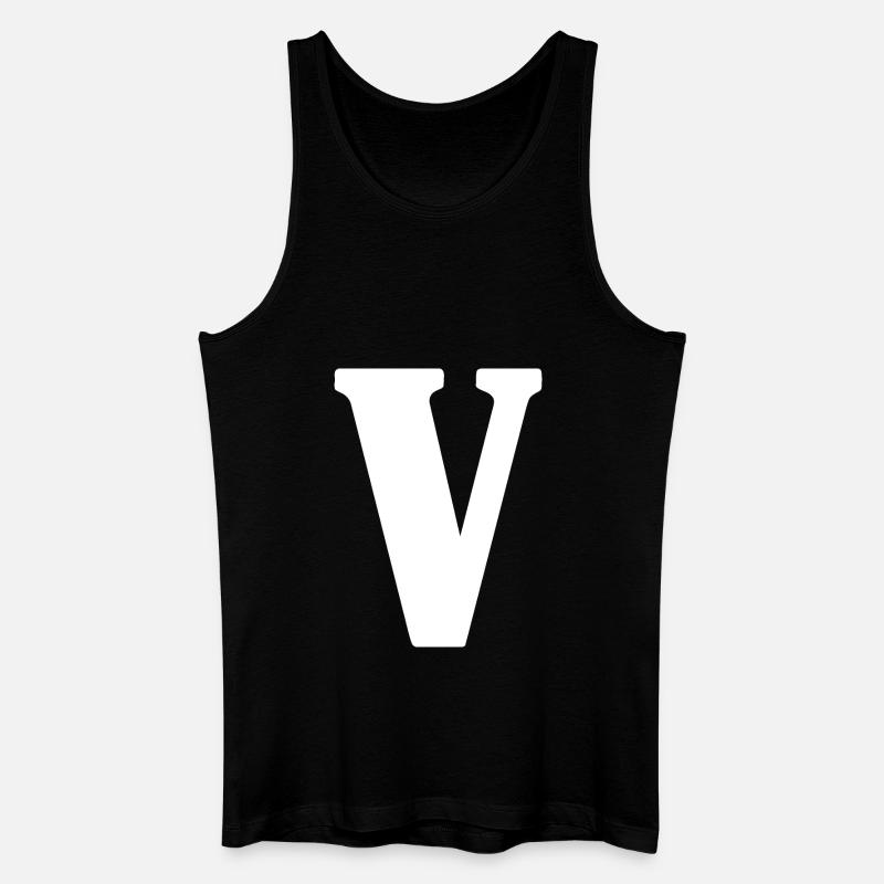 V - Männer Bio Tank Top - Schwarz