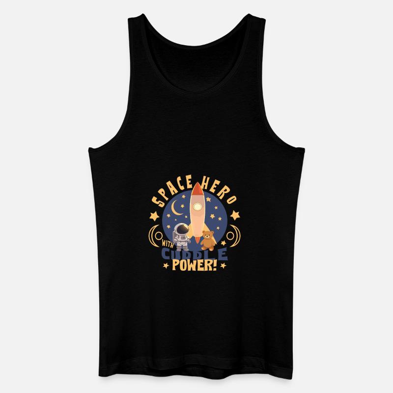 Astronaut mit Teddybär - Männer Bio Tank Top - Schwarz