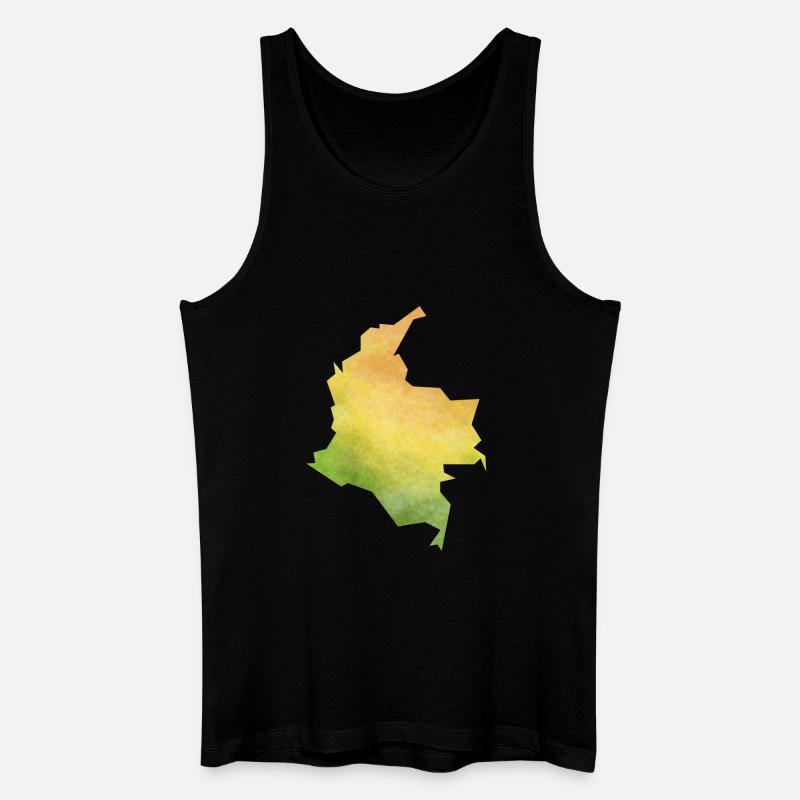 Colombia - Männer Bio Tank Top - Schwarz
