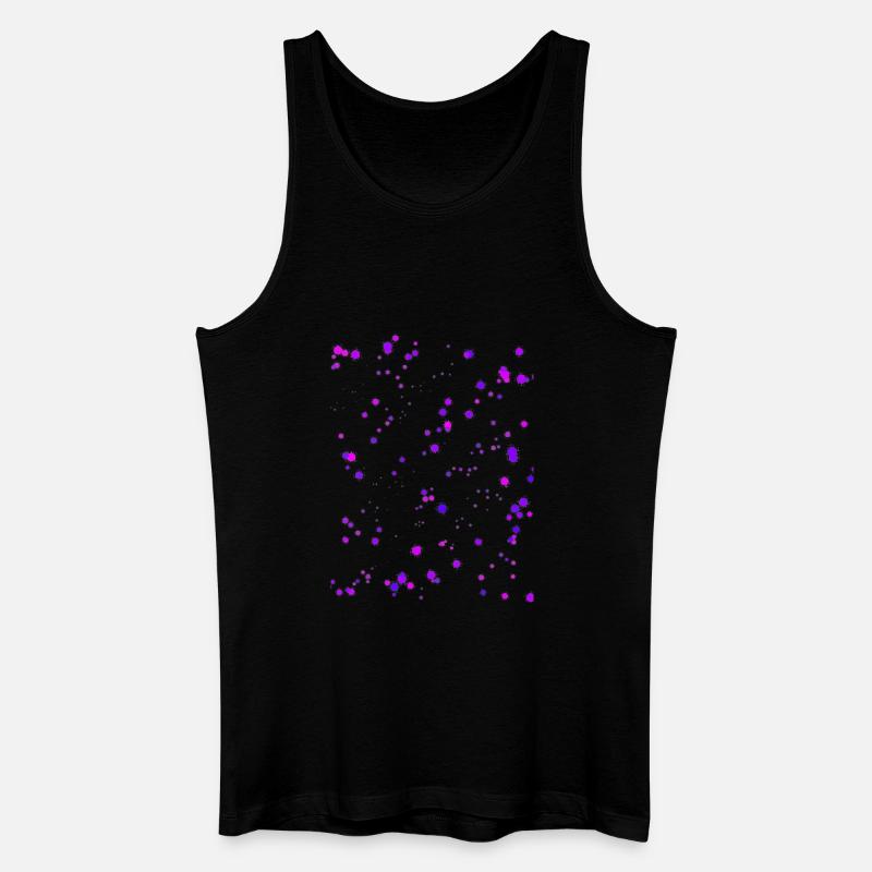 Lila Farbsprenkel - Männer Bio Tank Top - Schwarz