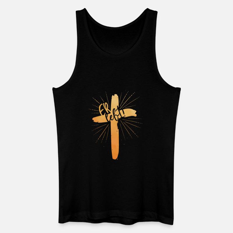 Er lebt - Männer Bio Tank Top - Schwarz