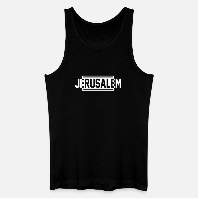 Jerusalem Urbane  - Männer Bio Tank Top - Schwarz