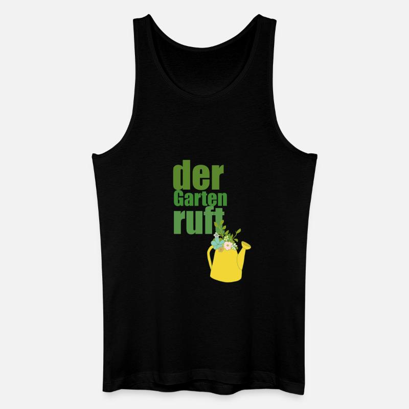 der garten ruft - Männer Bio Tank Top - Schwarz