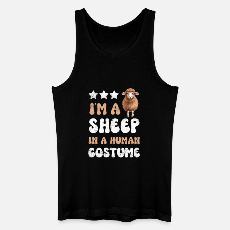 Schaf Schafe - Männer Bio Tank Top - Schwarz