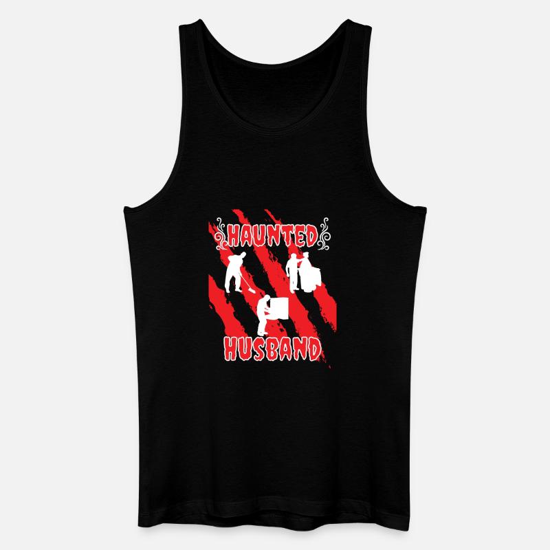 Husband Haunted - Männer Bio Tank Top - Schwarz