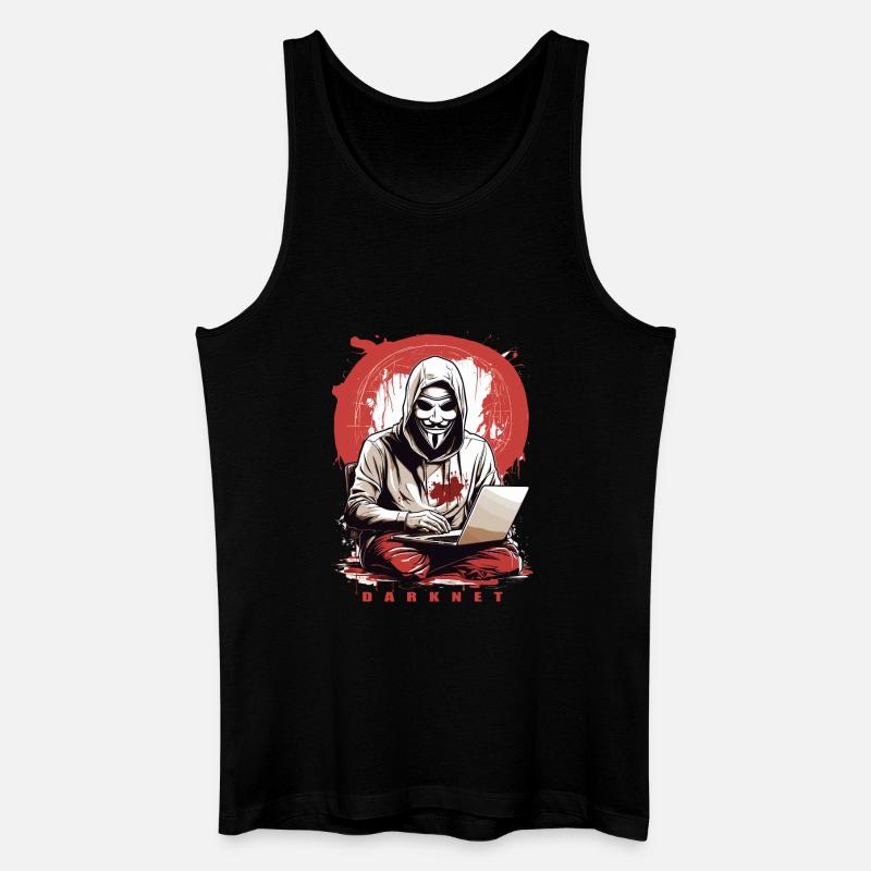 Anonymous Hacker - Männer Bio Tank Top - Schwarz