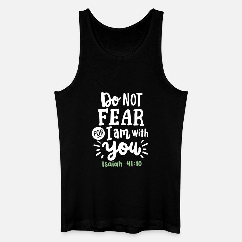 Christlicher Glaube Bibelvers - Männer Bio Tank Top - Schwarz