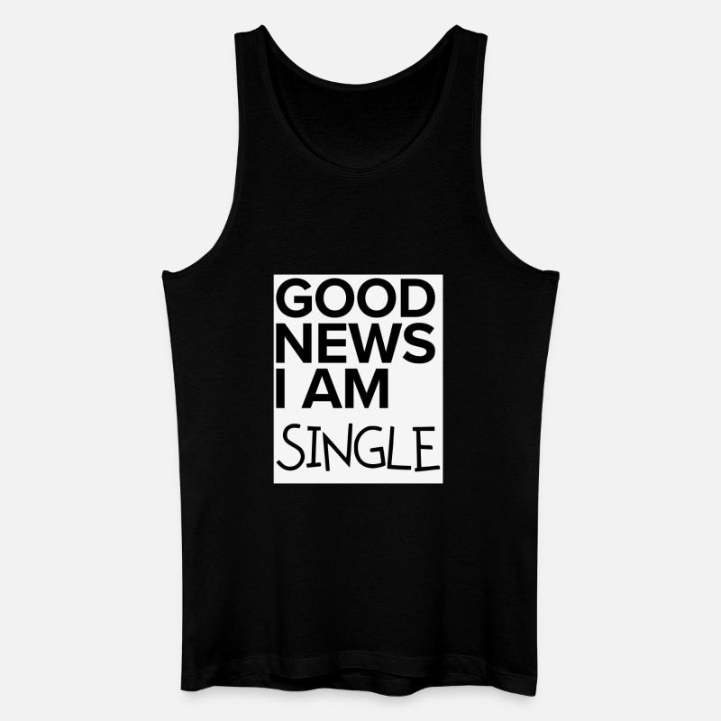 Single Good News - Männer Bio Tank Top - Schwarz