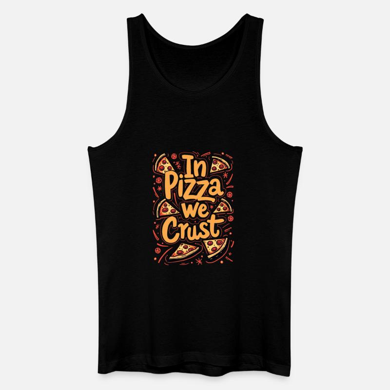 IN DER PIZZA KRUSTIEREN WIR - Männer Bio Tank Top - Schwarz