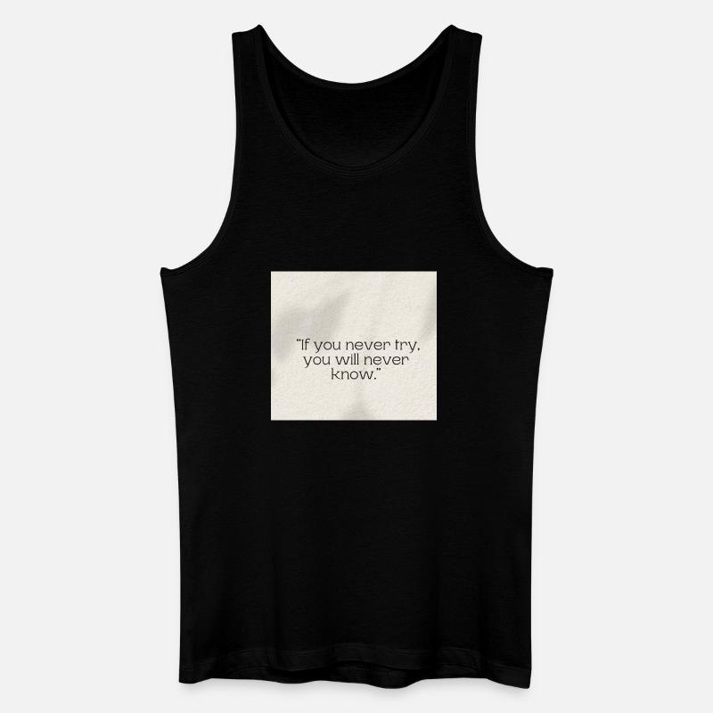 Try  - Männer Bio Tank Top - Schwarz