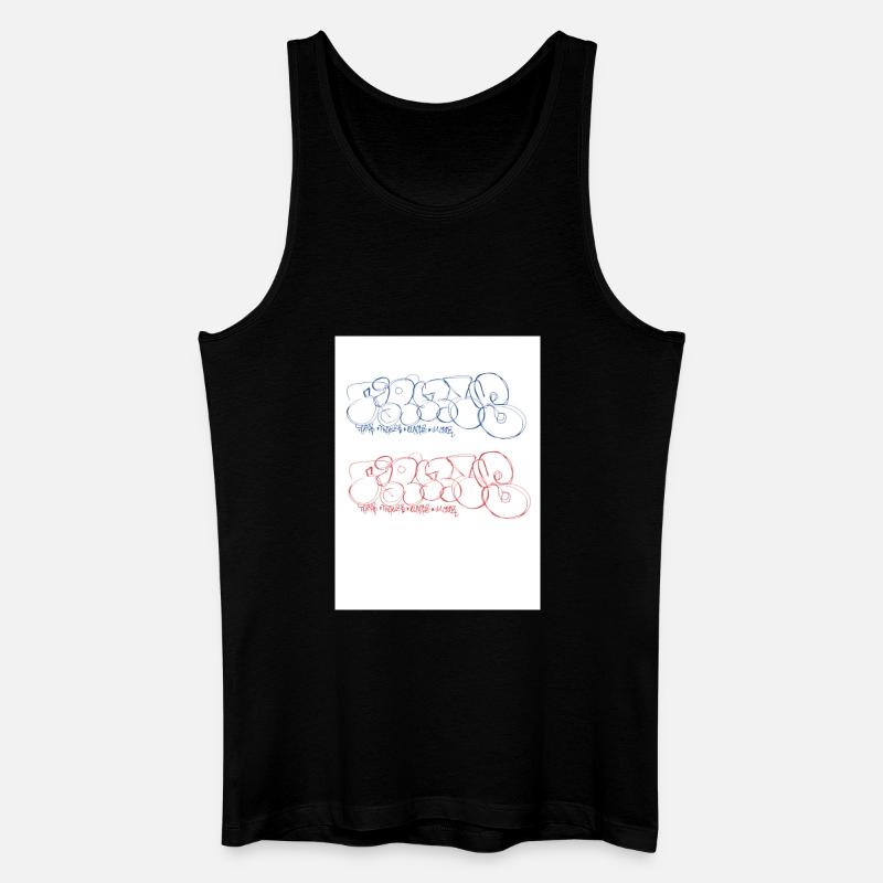 Paris Bubble Paris Throw-up Paris Graffiti - Männer Bio Tank Top - Schwarz