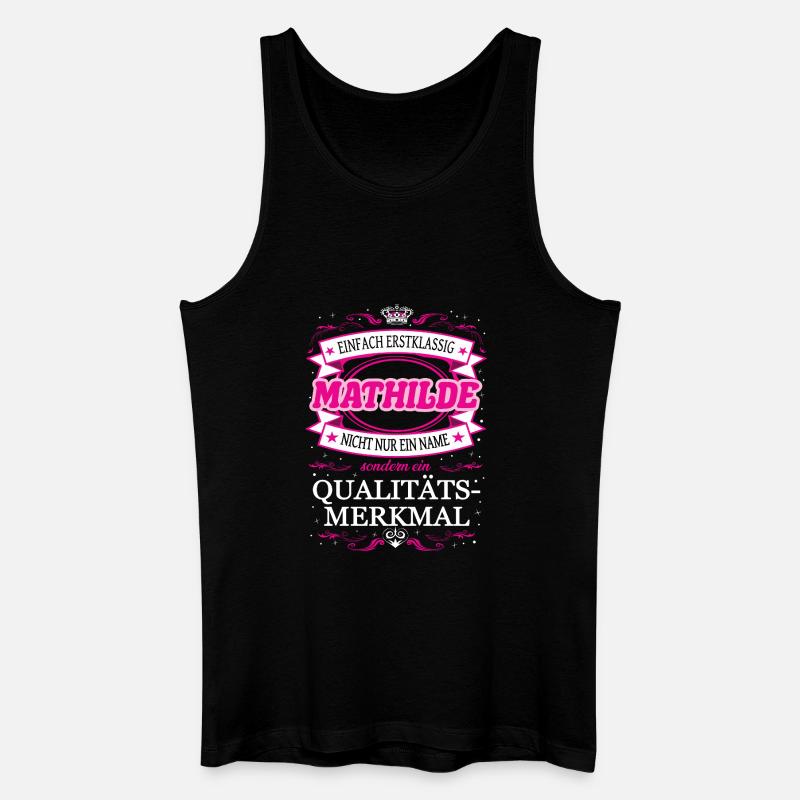 Qualitätsmerkmal Mathilde einfach Erstklassig - Männer Bio Tank Top - Schwarz