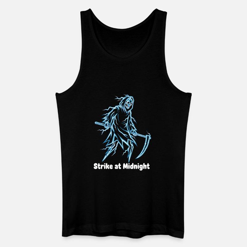 Mitternachts-Skelett Neon - Männer Bio Tank Top - Schwarz