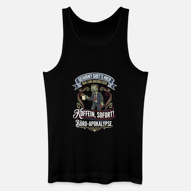 Kaffeezombie Büro-Apokalypse - Männer Bio Tank Top - Schwarz