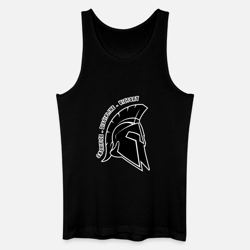 Epischer Sieg Spartanischer Helm - Männer Bio Tank Top - Schwarz