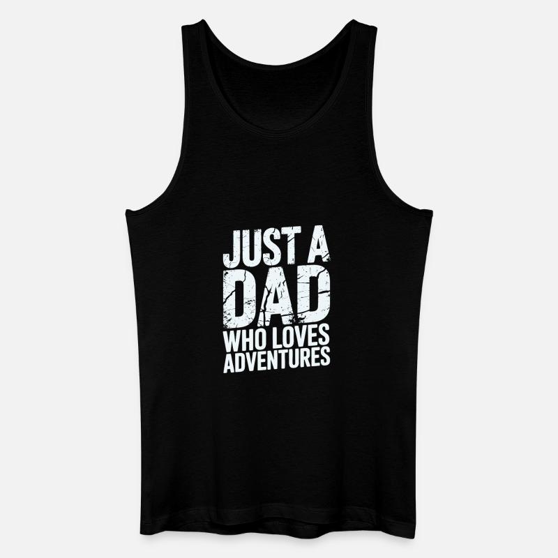 Vater der Abenteuer - Männer Bio Tank Top - Schwarz