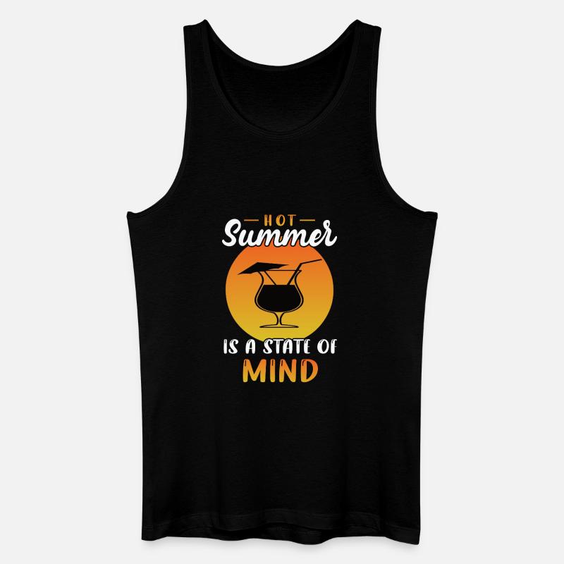 Hot summer state of mind - Männer Bio Tank Top - Schwarz