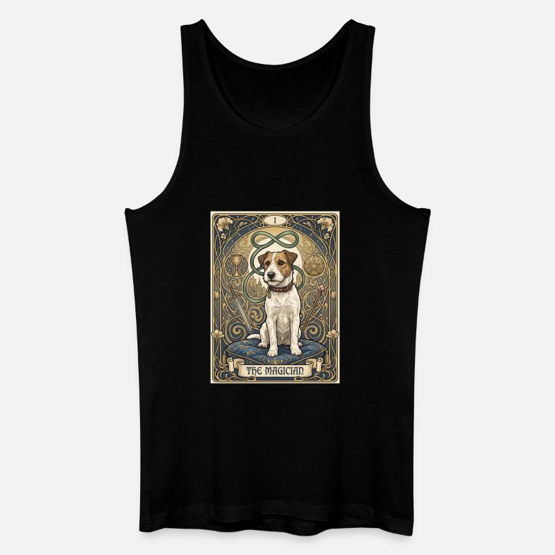 Chien, le magicien - Débardeur bio Homme - noir