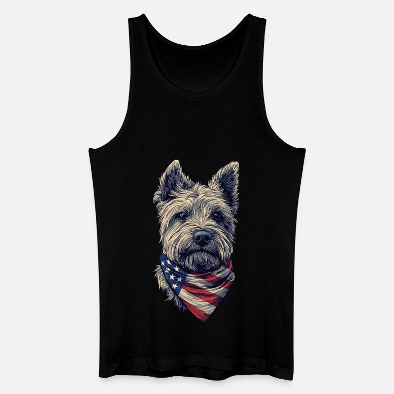West Highland White - Männer Bio Tank Top - Schwarz