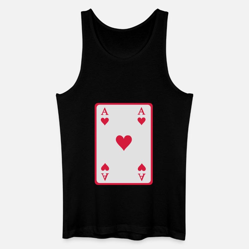Poker Ass - Männer Bio Tank Top - Schwarz