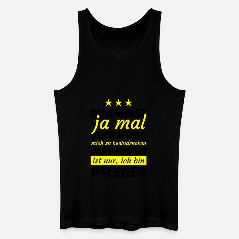 Pfleger Geschenk - Männer Bio Tank Top - Schwarz